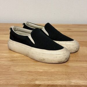 Zara Kids Boys Black Slip-On Canvas Sneakers US 1 (EUR 33)